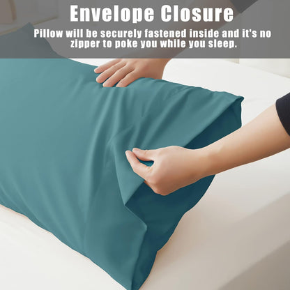 Body Cooling Pillow Cases Cover, Bamboo Rayon White Body Pillowcases with Zipper Closure, Cool and Breathable Pillow Case for Hot Sleepers and Night Sweats, 20x54 inches