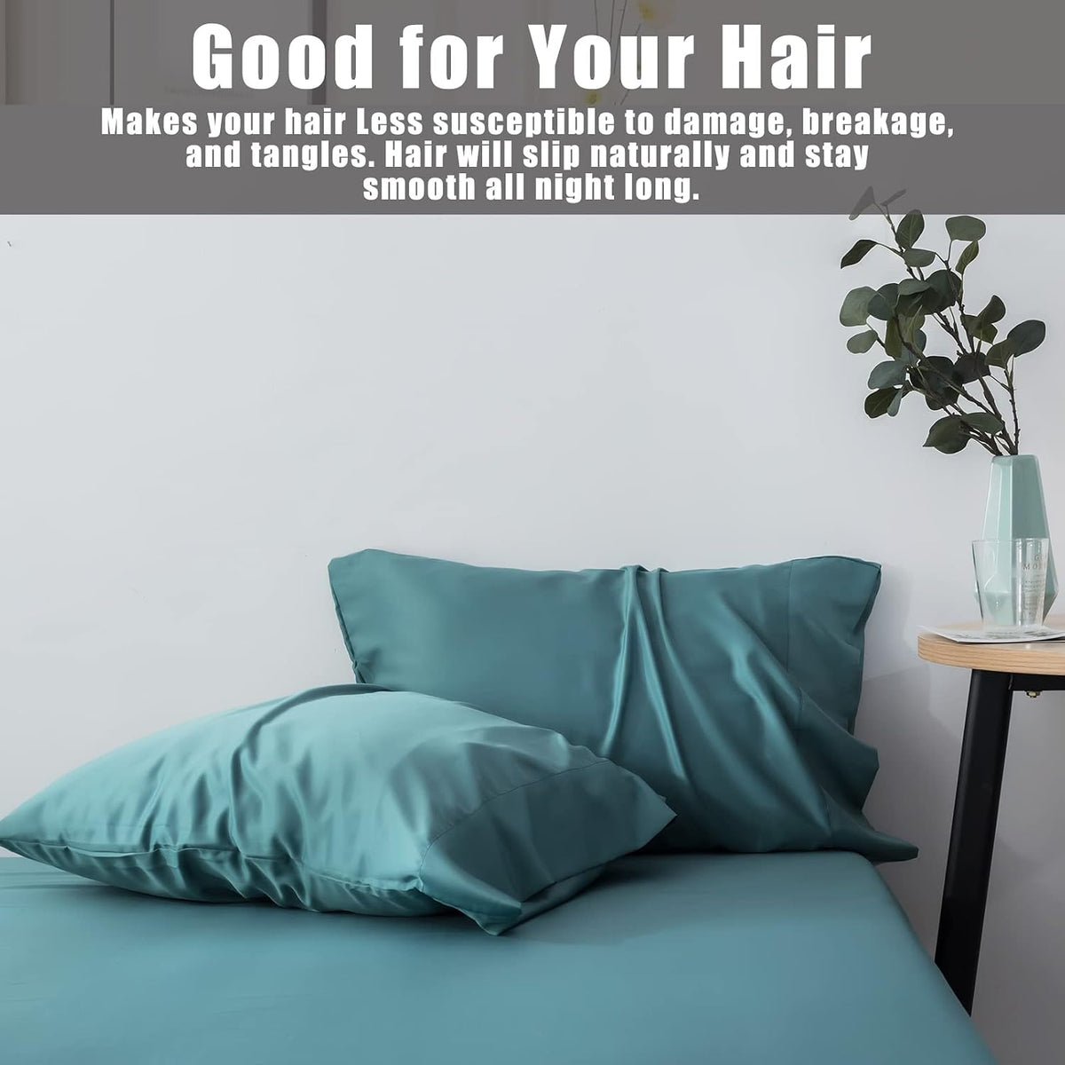 Body Cooling Pillow Cases Cover, Bamboo Rayon White Body Pillowcases with Zipper Closure, Cool and Breathable Pillow Case for Hot Sleepers and Night Sweats, 20x54 inches