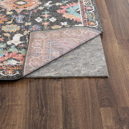 Non Slip Rug Pad 3' x 5'- 1/4" Thick Felt + Latex Rubber Gripper - Dual Surface Cushion for Hardwood, Carpet, Tile Floors, Made in USA - Colors C