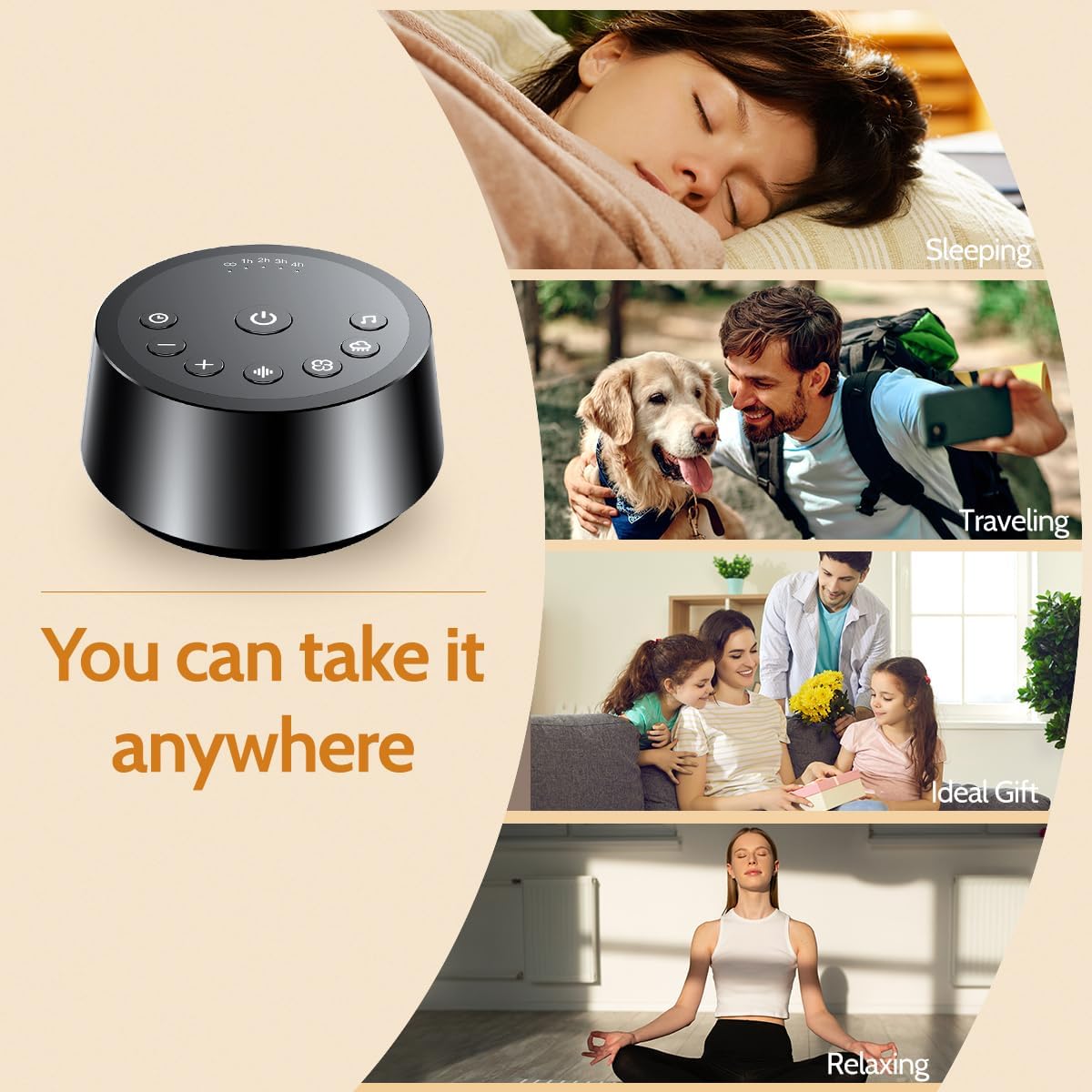 Sound Machines Sleep White Noise Machine with 25 Soothing Sounds 32 Volume Levels 5 Timers and 4 Sound Categories and Memory Function for Kids Adults and Home