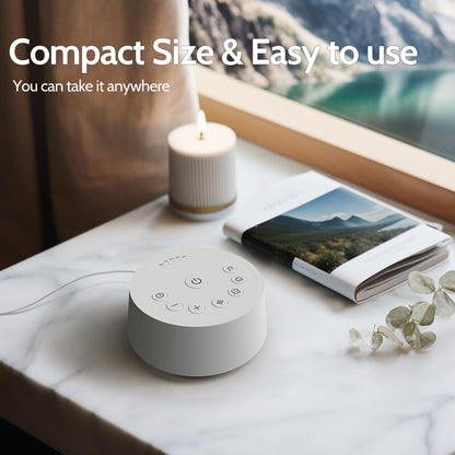 Sound Machines Sleep White Noise Machine with 25 Soothing Sounds 32 Volume Levels 5 Timers and 4 Sound Categories and Memory Function for Kids Adults and Home