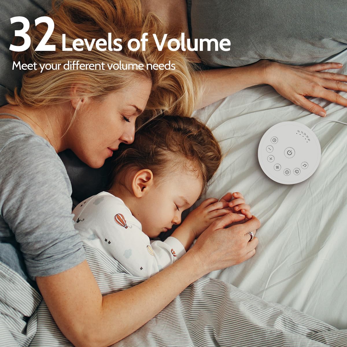 Sound Machines Sleep White Noise Machine with 25 Soothing Sounds 32 Volume Levels 5 Timers and 4 Sound Categories and Memory Function for Kids Adults and Home