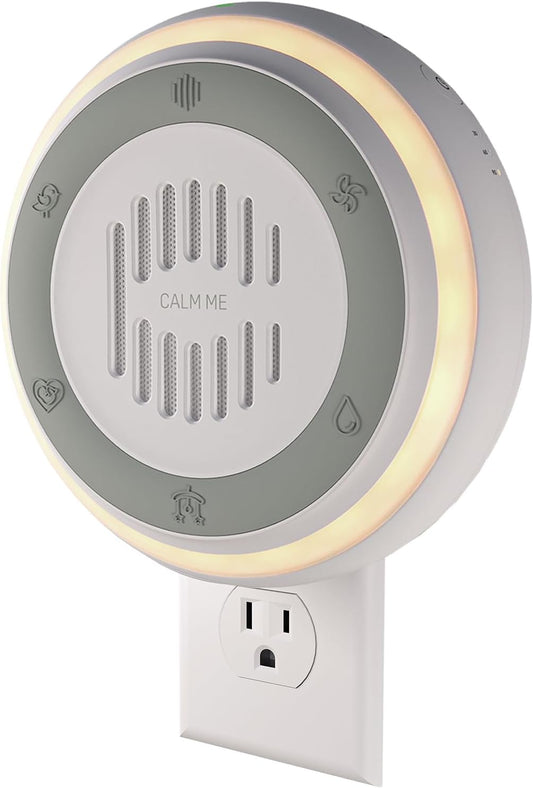Wall Plug in White Noise Sound Machine for Office Privacy & Noise Canceling, White Noise Machine for Sleeping Adults & Baby, Therapy Noise Blocker with 20 Soothing Sounds & Nightlight .