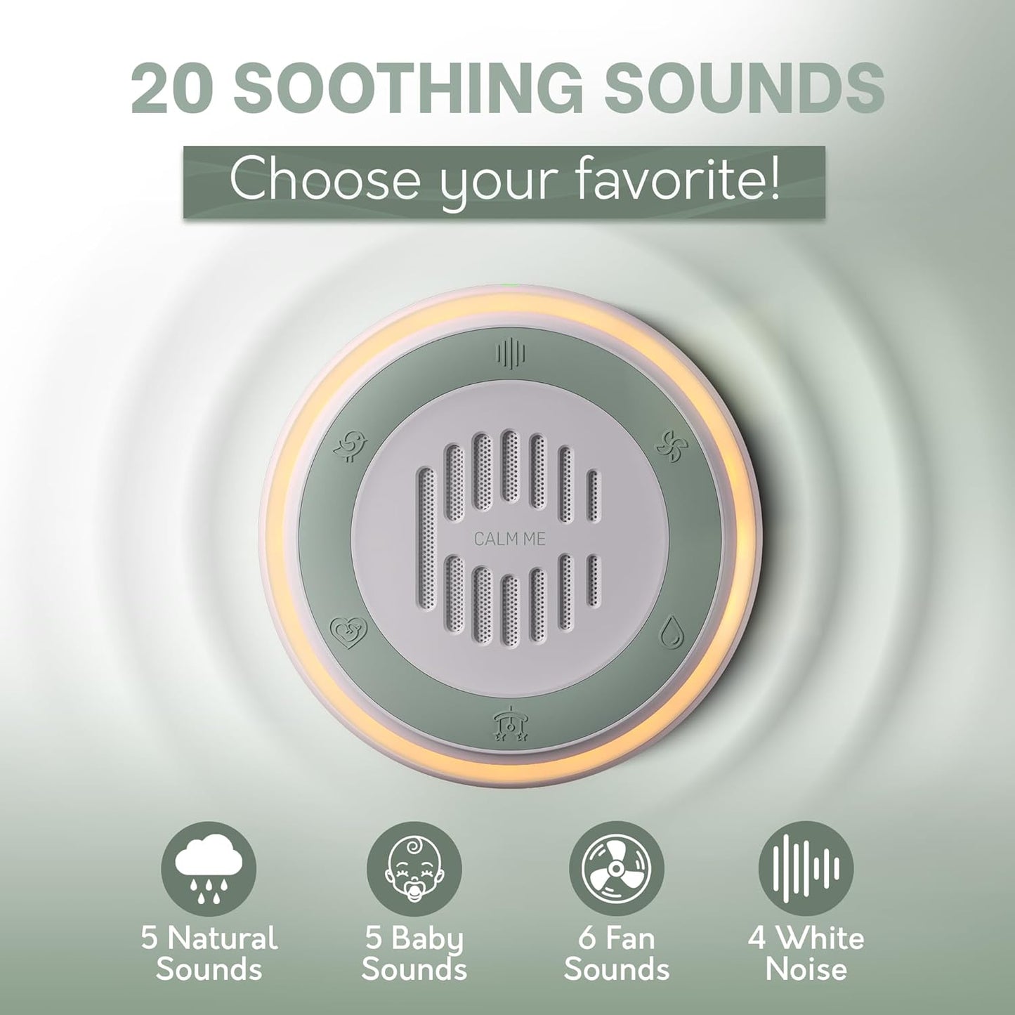 Wall Plug in White Noise Sound Machine for Office Privacy & Noise Canceling, White Noise Machine for Sleeping Adults & Baby, Therapy Noise Blocker with 20 Soothing Sounds & Nightlight .