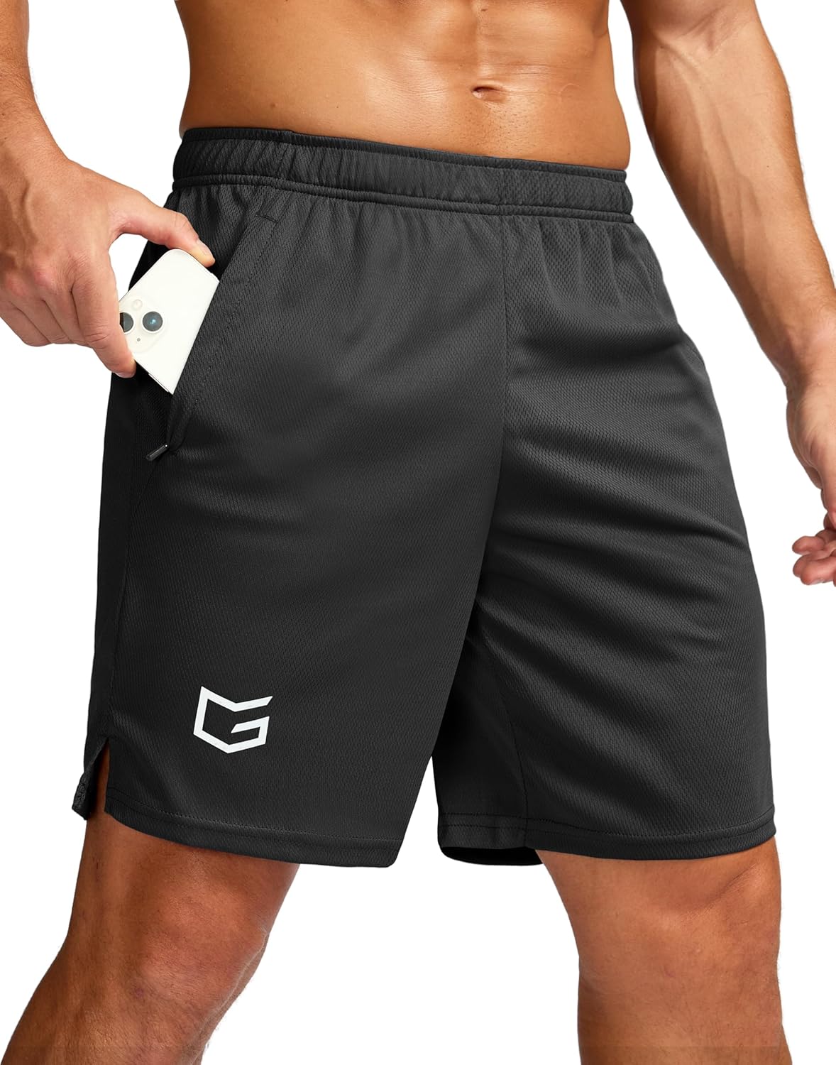 Men's 5"/ 7"/ 9" Workout Running Shorts Quick Dry Lightweight Gym Shorts with Zip Pockets