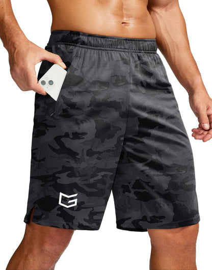 Men's 5"/ 7"/ 9" Workout Running Shorts Quick Dry Lightweight Gym Shorts with Zip Pockets