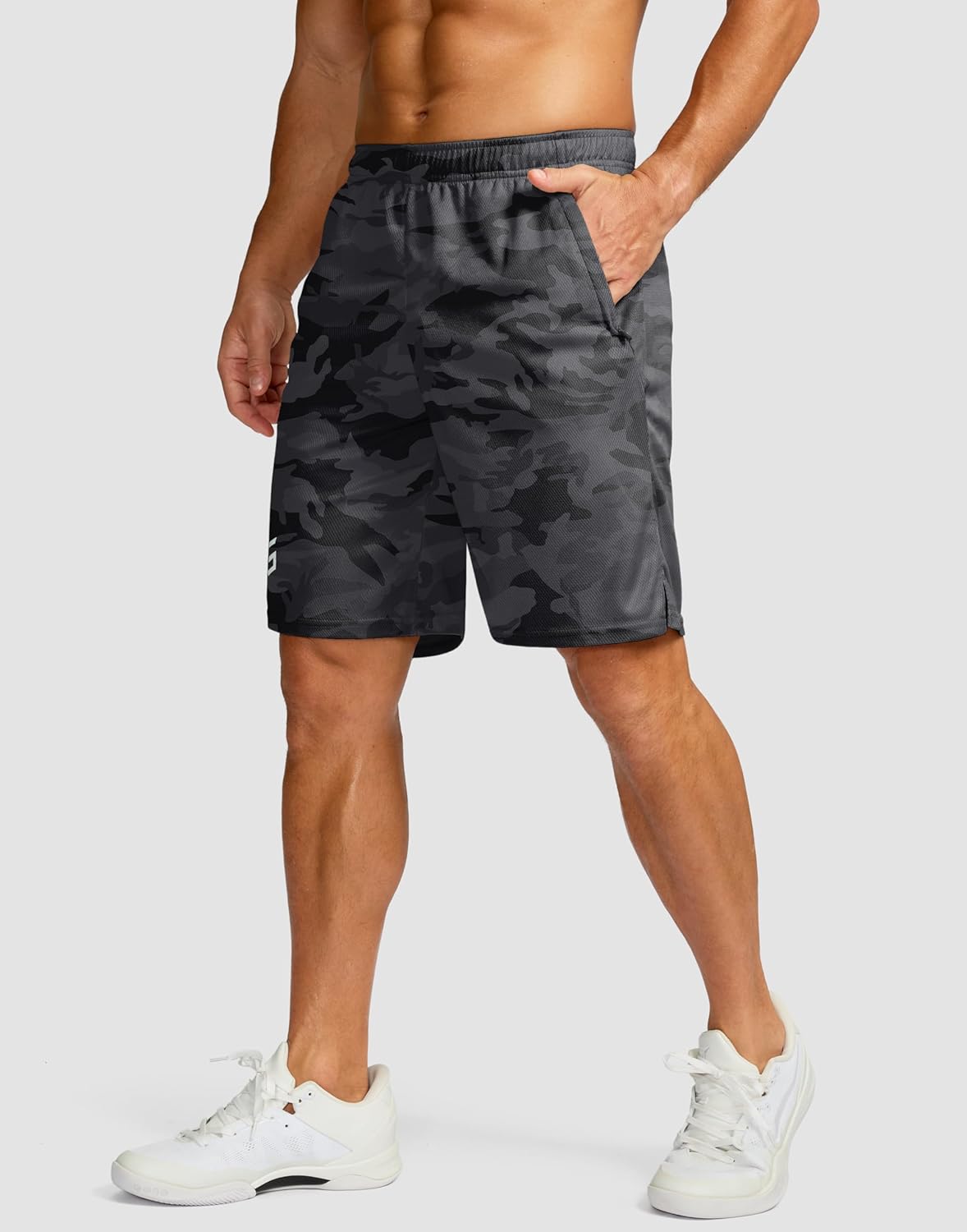 Men's 5"/ 7"/ 9" Workout Running Shorts Quick Dry Lightweight Gym Shorts with Zip Pockets