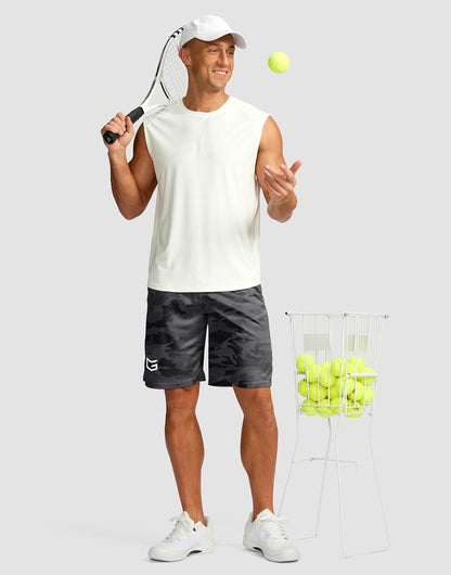 Men's 5"/ 7"/ 9" Workout Running Shorts Quick Dry Lightweight Gym Shorts with Zip Pockets