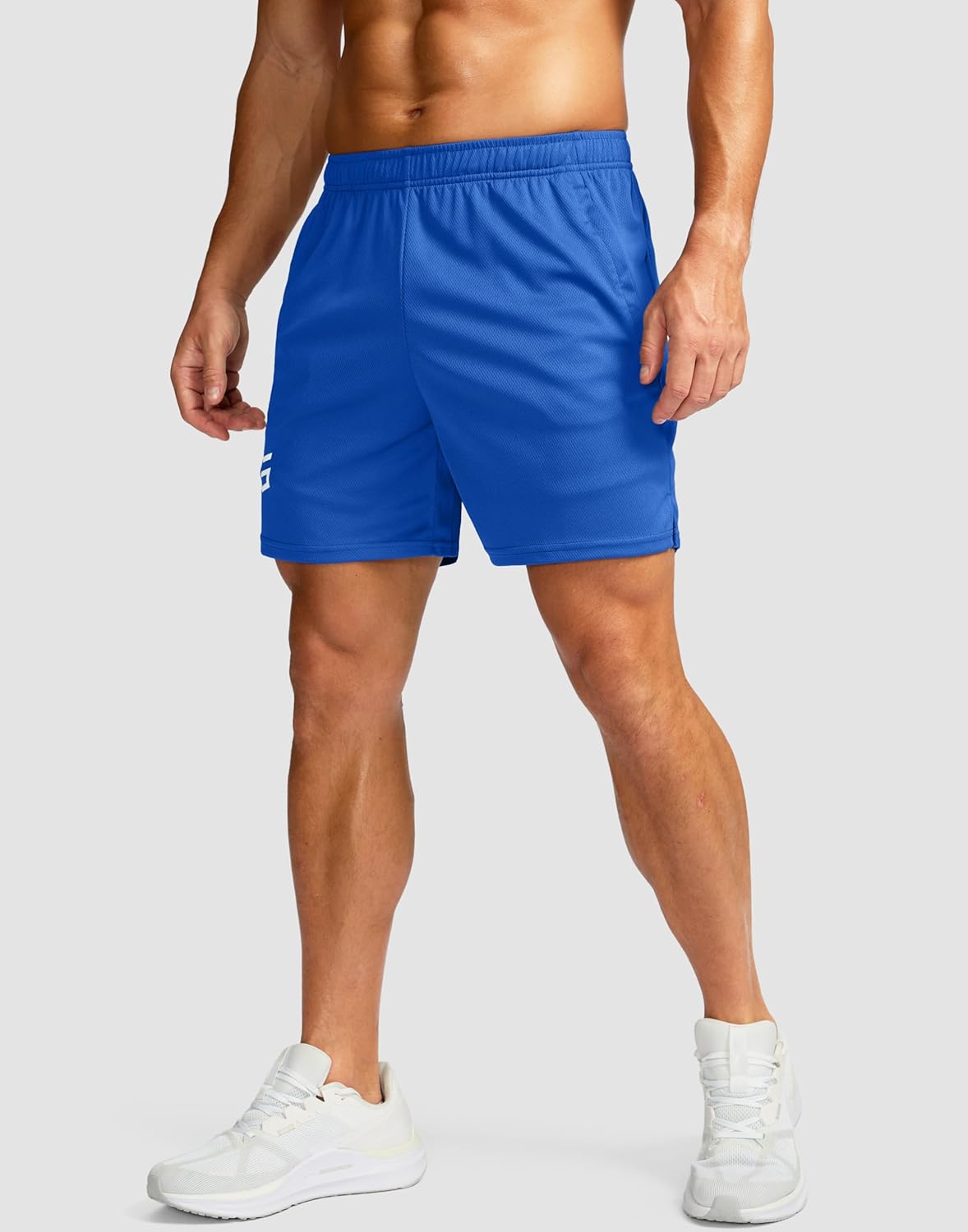 Men's 5"/ 7"/ 9" Workout Running Shorts Quick Dry Lightweight Gym Shorts with Zip Pockets