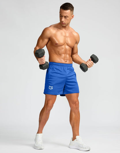 Men's 5"/ 7"/ 9" Workout Running Shorts Quick Dry Lightweight Gym Shorts with Zip Pockets