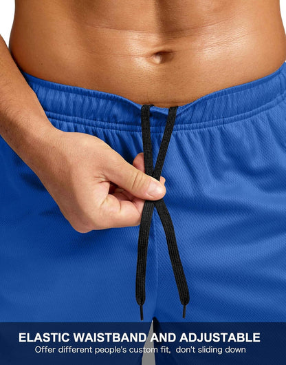 Men's 5"/ 7"/ 9" Workout Running Shorts Quick Dry Lightweight Gym Shorts with Zip Pockets