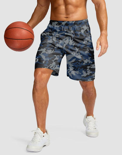 Men's 5"/ 7"/ 9" Workout Running Shorts Quick Dry Lightweight Gym Shorts with Zip Pockets