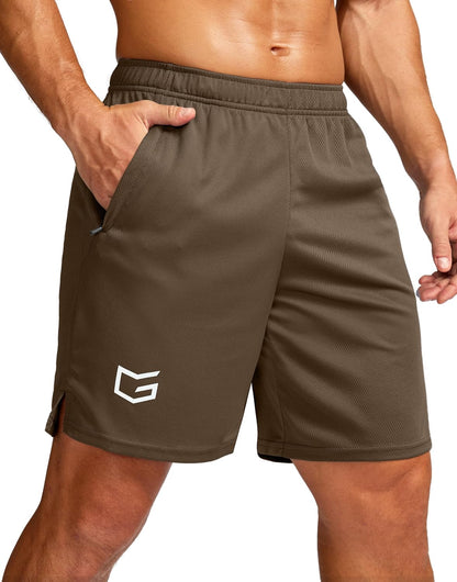 Men's 5"/ 7"/ 9" Workout Running Shorts Quick Dry Lightweight Gym Shorts with Zip Pockets