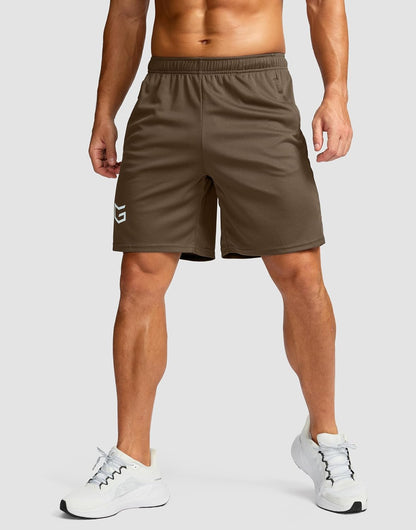 Men's 5"/ 7"/ 9" Workout Running Shorts Quick Dry Lightweight Gym Shorts with Zip Pockets
