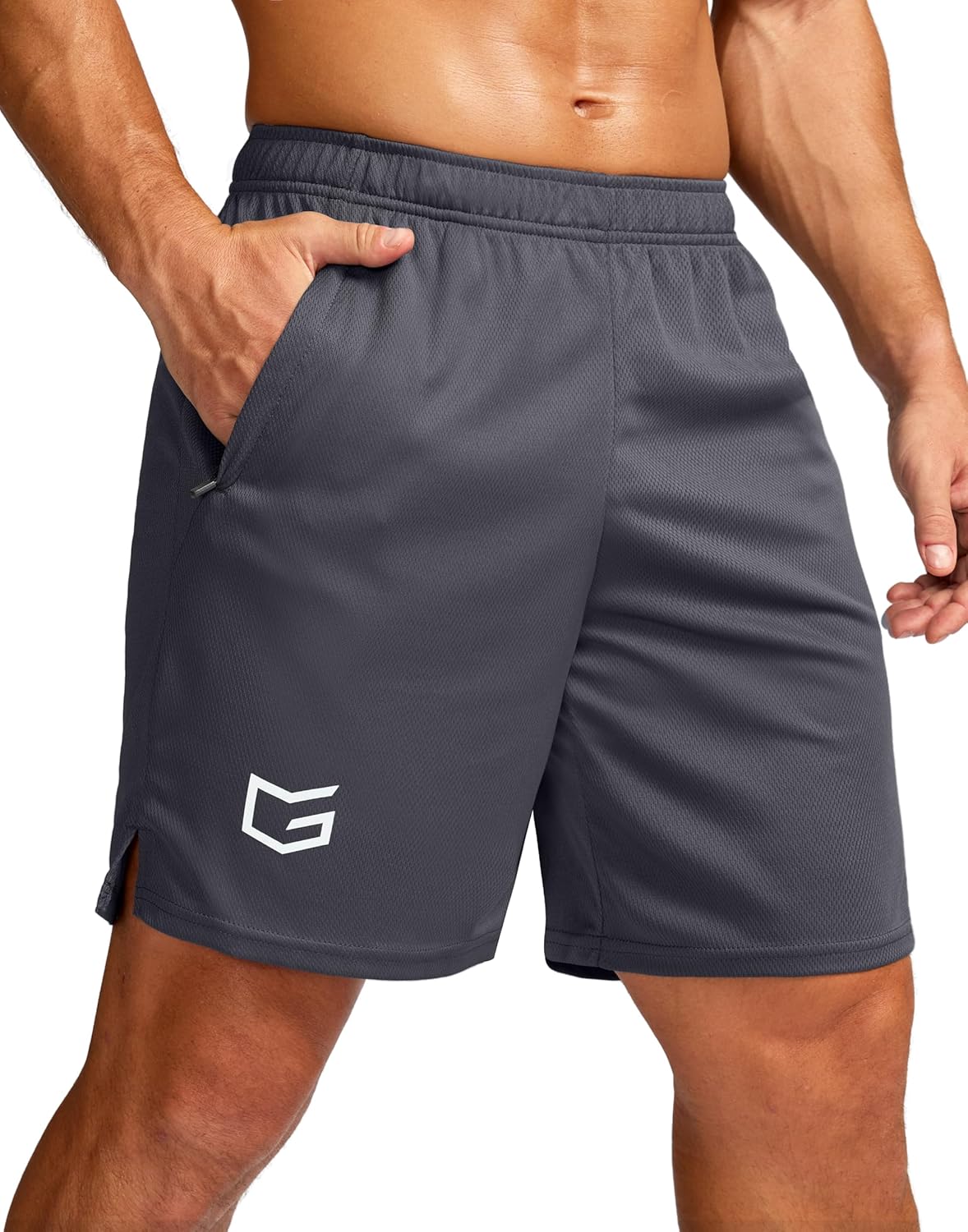 Men's 5"/ 7"/ 9" Workout Running Shorts Quick Dry Lightweight Gym Shorts with Zip Pockets
