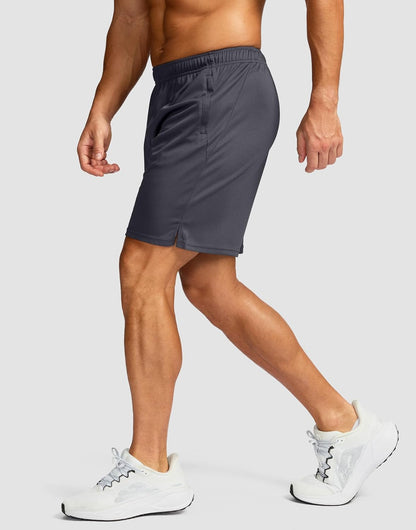 Men's 5"/ 7"/ 9" Workout Running Shorts Quick Dry Lightweight Gym Shorts with Zip Pockets