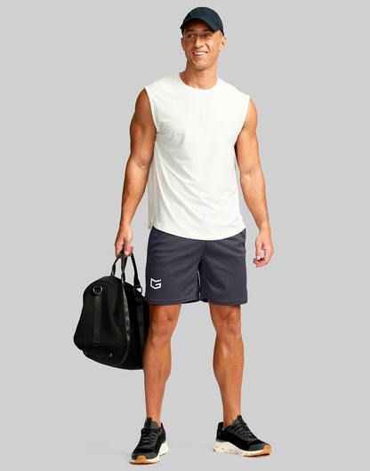 Men's 5"/ 7"/ 9" Workout Running Shorts Quick Dry Lightweight Gym Shorts with Zip Pockets