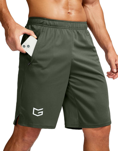 Men's 5"/ 7"/ 9" Workout Running Shorts Quick Dry Lightweight Gym Shorts with Zip Pockets