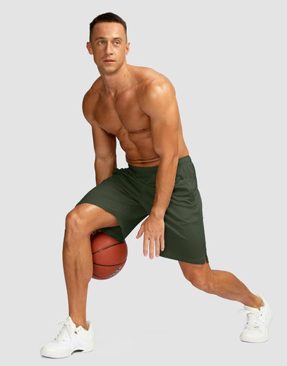 Men's 5"/ 7"/ 9" Workout Running Shorts Quick Dry Lightweight Gym Shorts with Zip Pockets
