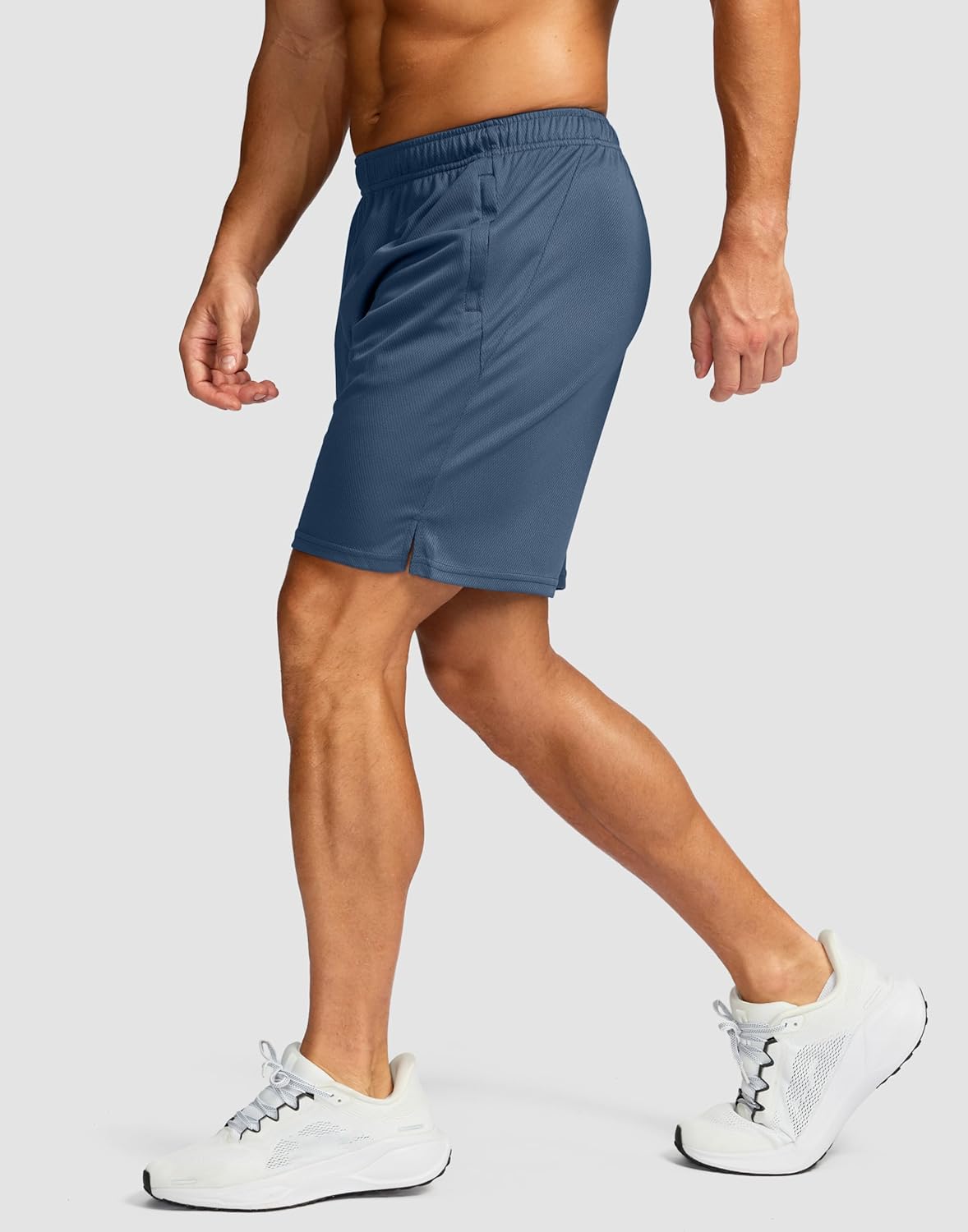 Men's 5"/ 7"/ 9" Workout Running Shorts Quick Dry Lightweight Gym Shorts with Zip Pockets