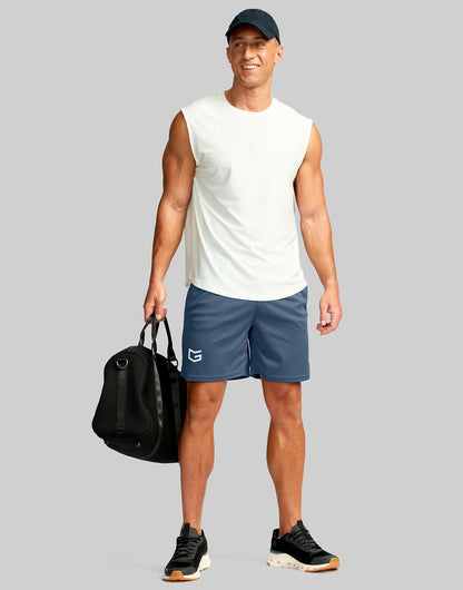 Men's 5"/ 7"/ 9" Workout Running Shorts Quick Dry Lightweight Gym Shorts with Zip Pockets