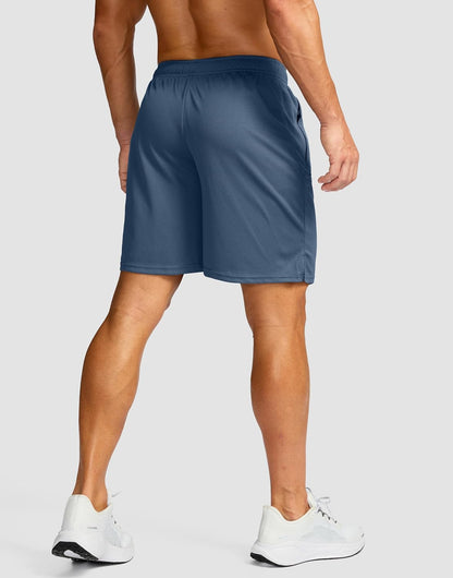Men's 5"/ 7"/ 9" Workout Running Shorts Quick Dry Lightweight Gym Shorts with Zip Pockets