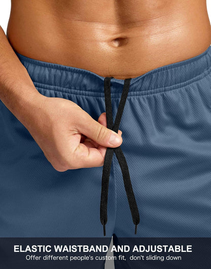 Men's 5"/ 7"/ 9" Workout Running Shorts Quick Dry Lightweight Gym Shorts with Zip Pockets