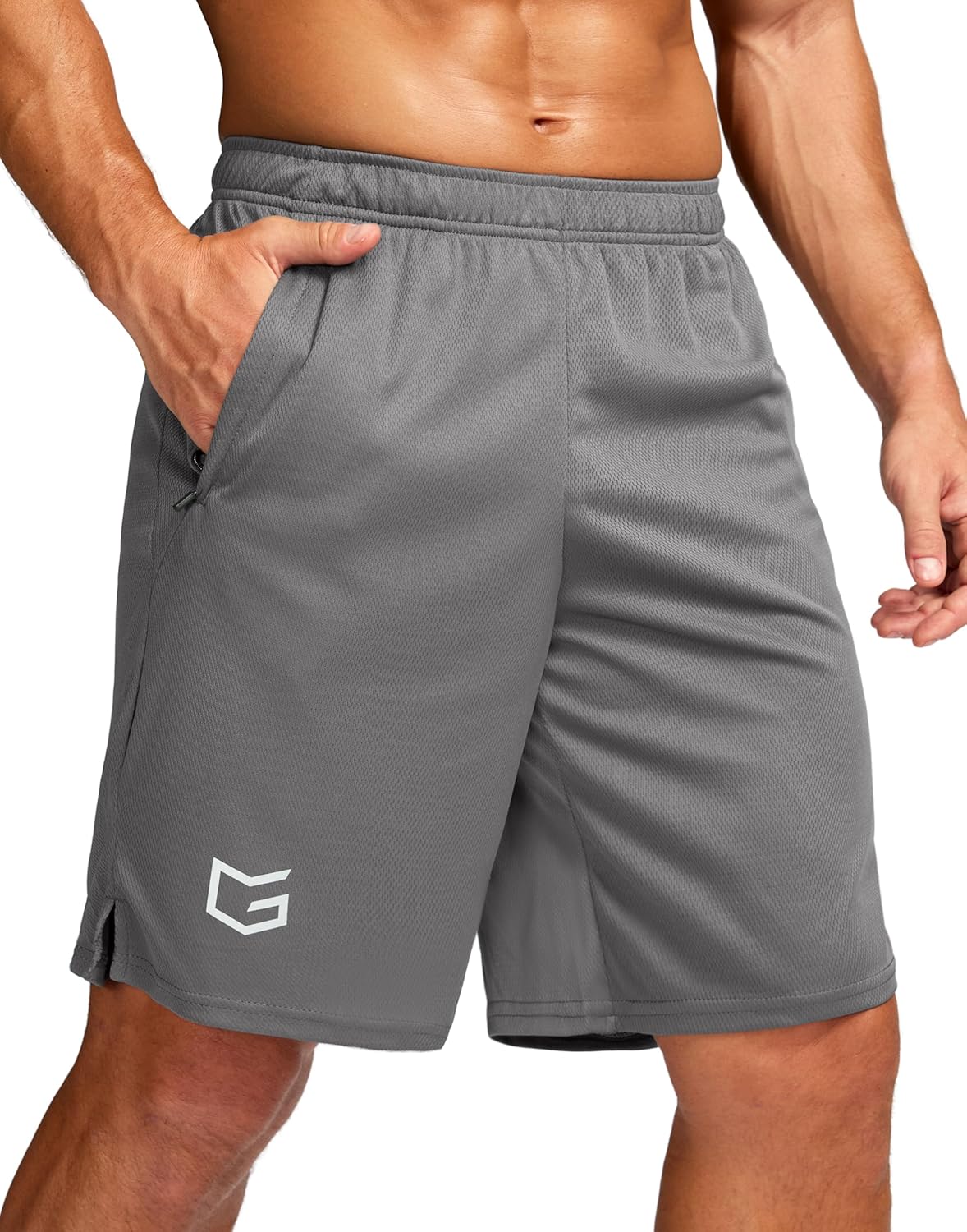 Men's 5"/ 7"/ 9" Workout Running Shorts Quick Dry Lightweight Gym Shorts with Zip Pockets