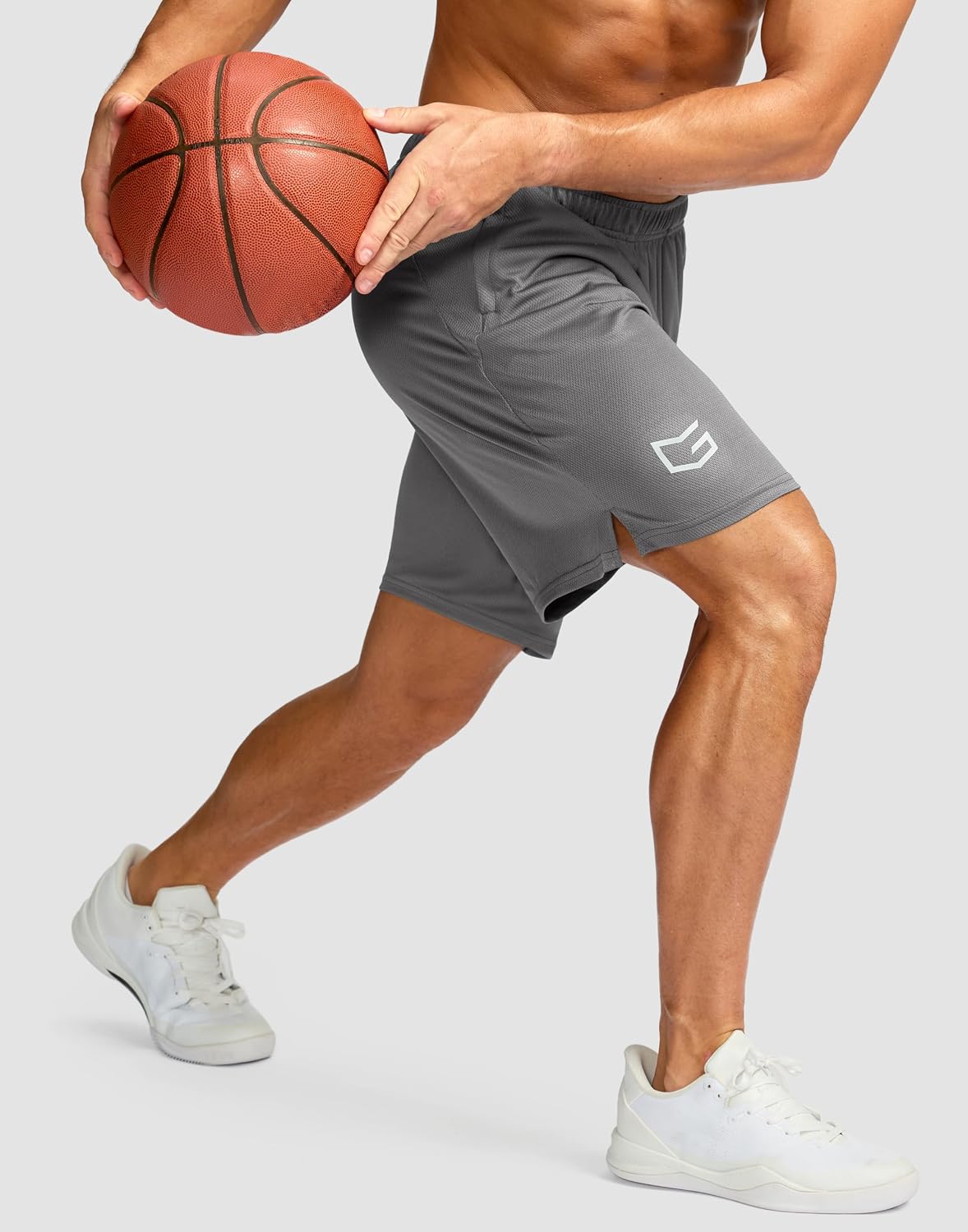 Men's 5"/ 7"/ 9" Workout Running Shorts Quick Dry Lightweight Gym Shorts with Zip Pockets