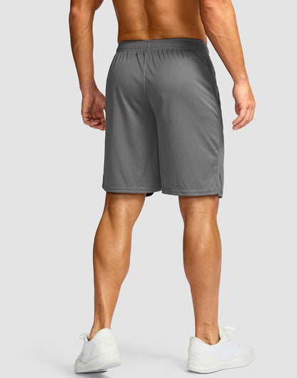 Men's 5"/ 7"/ 9" Workout Running Shorts Quick Dry Lightweight Gym Shorts with Zip Pockets