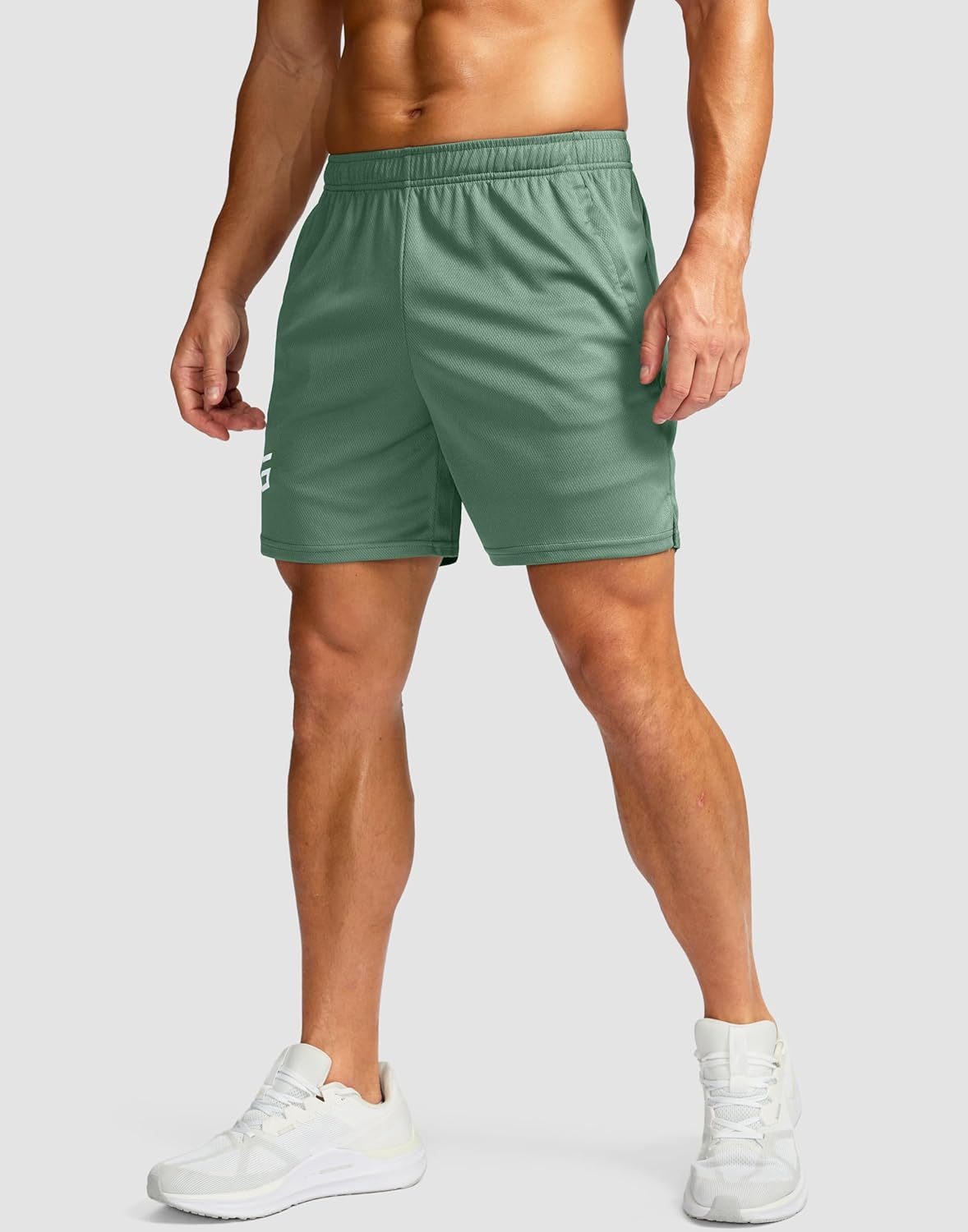 Men's 5"/ 7"/ 9" Workout Running Shorts Quick Dry Lightweight Gym Shorts with Zip Pockets
