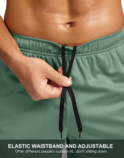 Men's 5"/ 7"/ 9" Workout Running Shorts Quick Dry Lightweight Gym Shorts with Zip Pockets