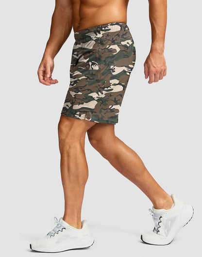 Men's 5"/ 7"/ 9" Workout Running Shorts Quick Dry Lightweight Gym Shorts with Zip Pockets