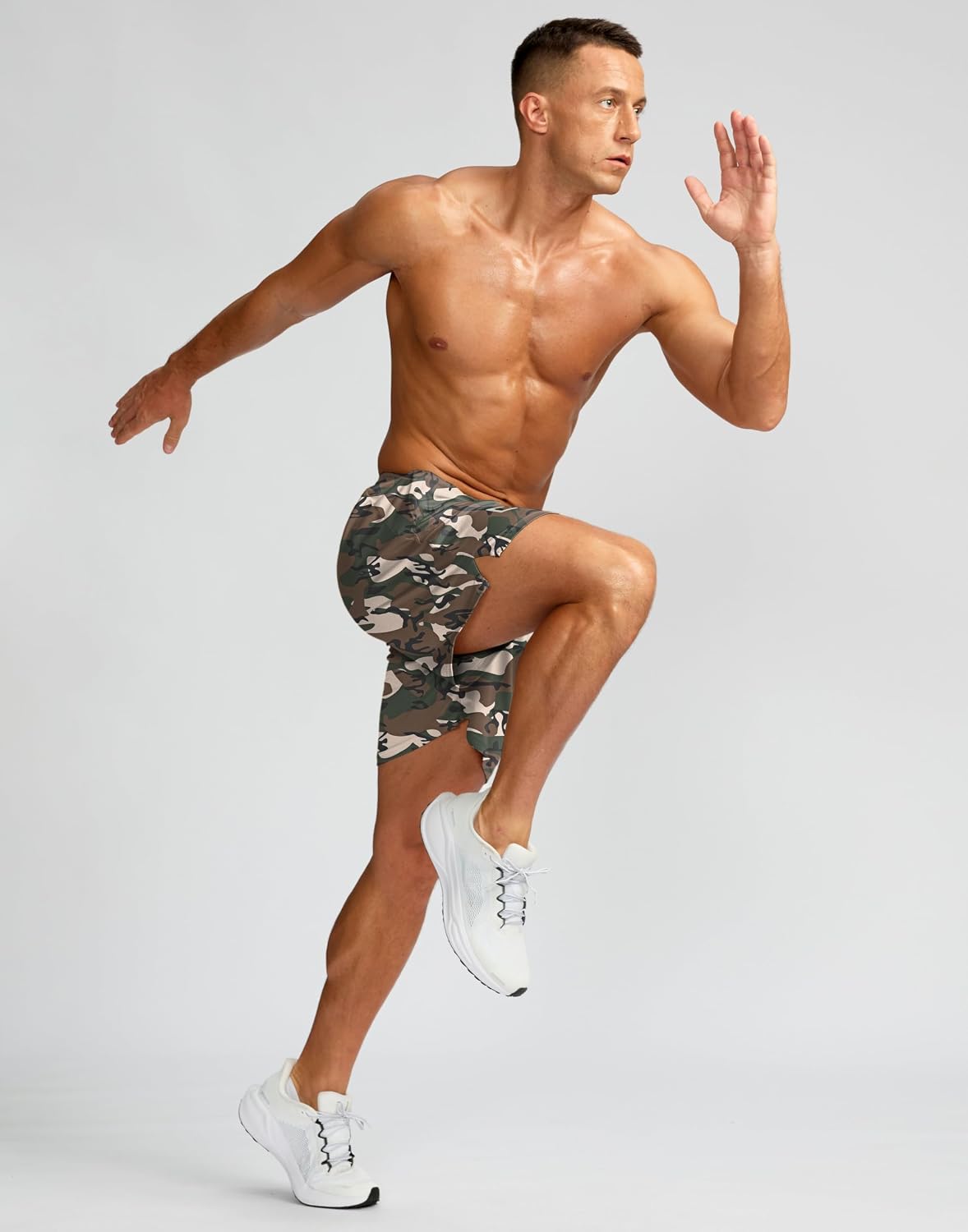 Men's 5"/ 7"/ 9" Workout Running Shorts Quick Dry Lightweight Gym Shorts with Zip Pockets