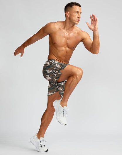 Men's 5"/ 7"/ 9" Workout Running Shorts Quick Dry Lightweight Gym Shorts with Zip Pockets