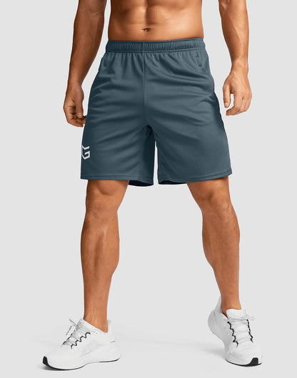 Men's 5"/ 7"/ 9" Workout Running Shorts Quick Dry Lightweight Gym Shorts with Zip Pockets