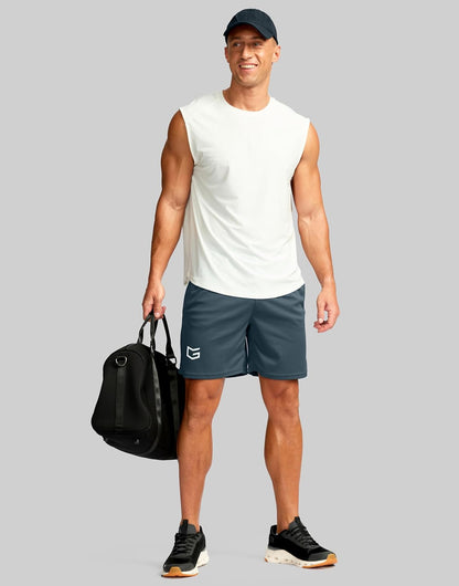 Men's 5"/ 7"/ 9" Workout Running Shorts Quick Dry Lightweight Gym Shorts with Zip Pockets