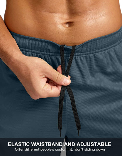 Men's 5"/ 7"/ 9" Workout Running Shorts Quick Dry Lightweight Gym Shorts with Zip Pockets
