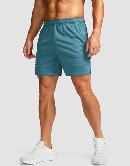 Men's 5"/ 7"/ 9" Workout Running Shorts Quick Dry Lightweight Gym Shorts with Zip Pockets