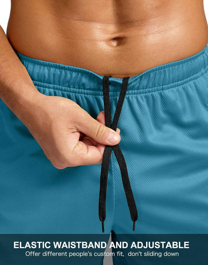 Men's 5"/ 7"/ 9" Workout Running Shorts Quick Dry Lightweight Gym Shorts with Zip Pockets