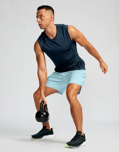 Men's 5"/ 7"/ 9" Workout Running Shorts Quick Dry Lightweight Gym Shorts with Zip Pockets