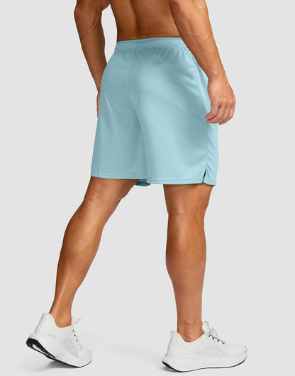 Men's 5"/ 7"/ 9" Workout Running Shorts Quick Dry Lightweight Gym Shorts with Zip Pockets