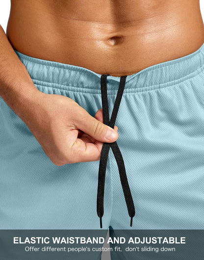 Men's 5"/ 7"/ 9" Workout Running Shorts Quick Dry Lightweight Gym Shorts with Zip Pockets