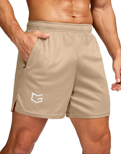 Men's 5"/ 7"/ 9" Workout Running Shorts Quick Dry Lightweight Gym Shorts with Zip Pockets