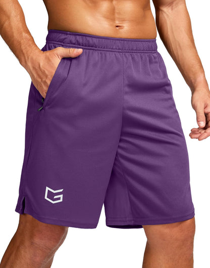 Men's 5"/ 7"/ 9" Workout Running Shorts Quick Dry Lightweight Gym Shorts with Zip Pockets