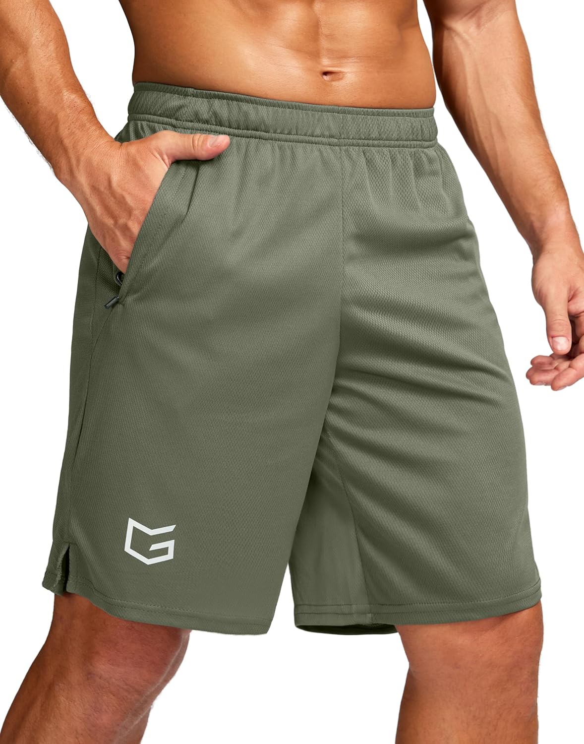 Men's 5"/ 7"/ 9" Workout Running Shorts Quick Dry Lightweight Gym Shorts with Zip Pockets