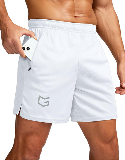 Men's 5"/ 7"/ 9" Workout Running Shorts Quick Dry Lightweight Gym Shorts with Zip Pockets