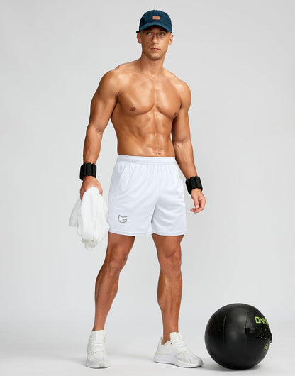 Men's 5"/ 7"/ 9" Workout Running Shorts Quick Dry Lightweight Gym Shorts with Zip Pockets