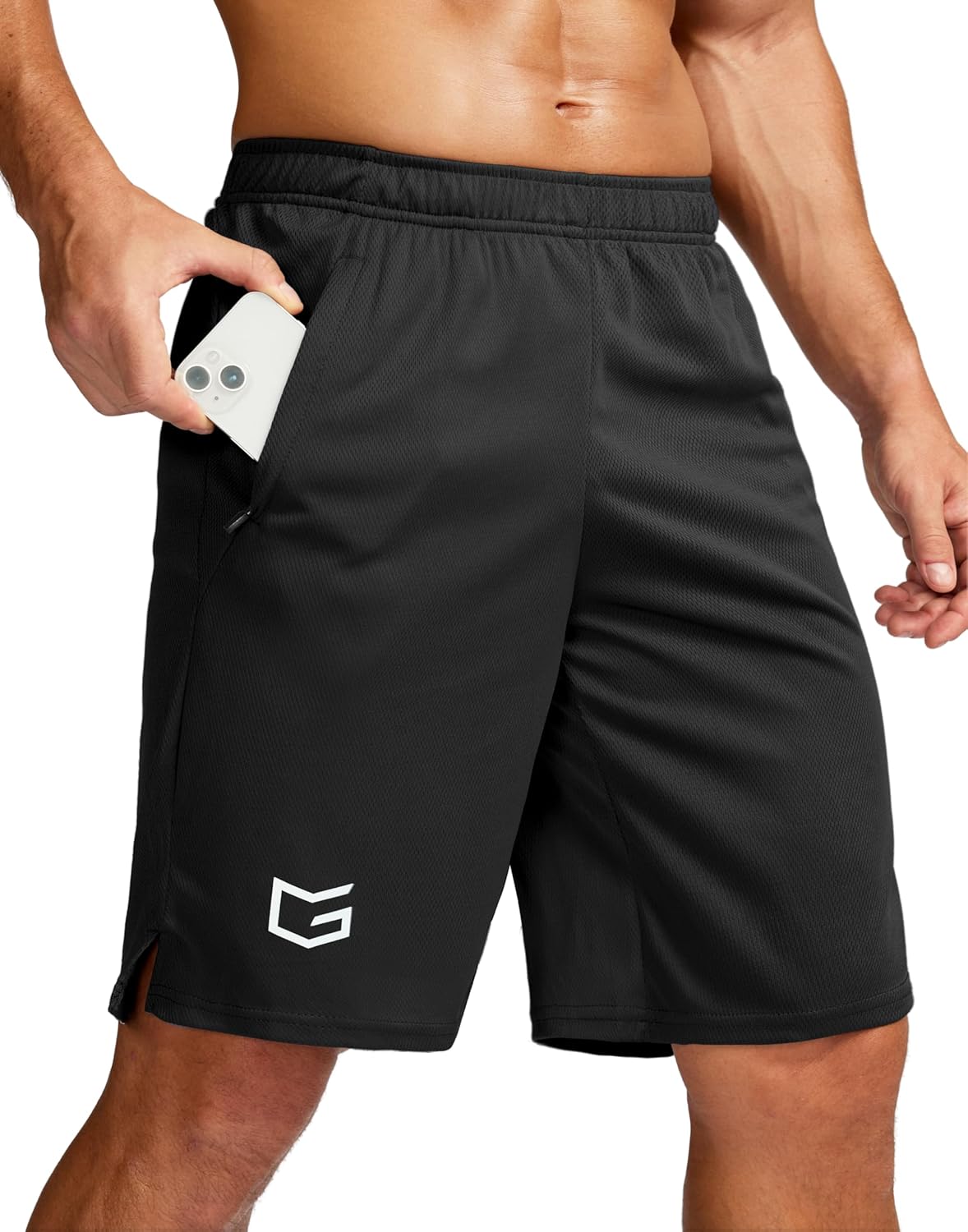 Men's 5"/ 7"/ 9" Workout Running Shorts Quick Dry Lightweight Gym Shorts with Zip Pockets