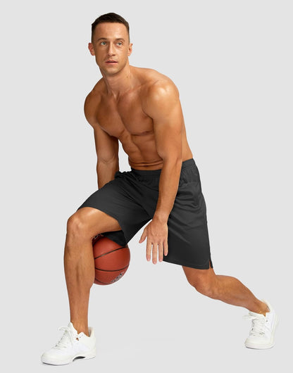 Men's 5"/ 7"/ 9" Workout Running Shorts Quick Dry Lightweight Gym Shorts with Zip Pockets